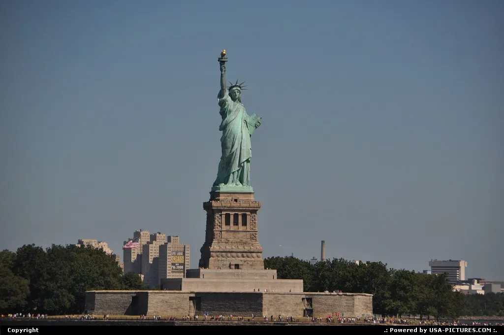 Lady Liberty (Statue Of Liberty) seen here from the (free) ferry to Staten Island.