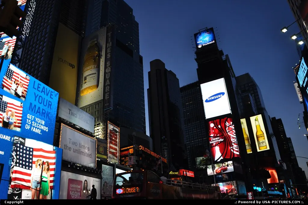 Love the color palette in Times Square by evening.