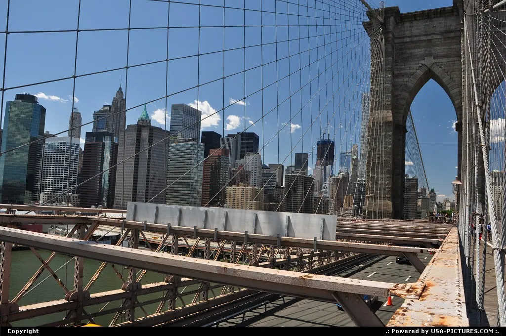 Walking down the bridge under a fantastic weather...