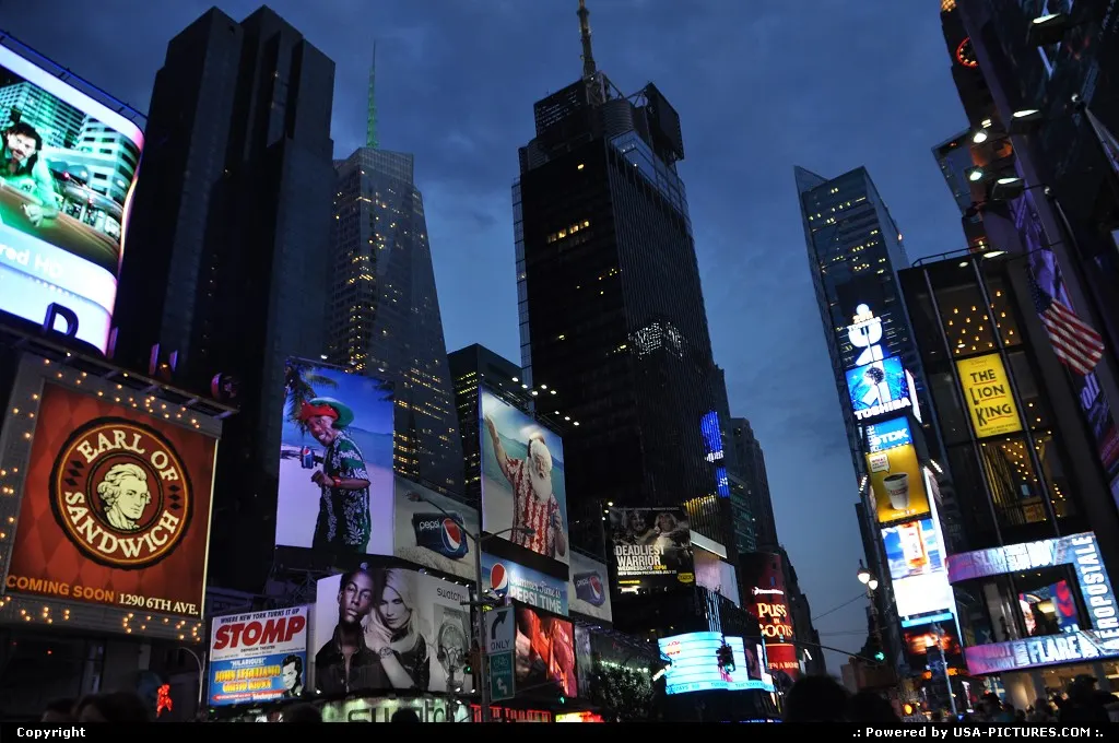 New York, Times Square, right after an heavy rain shower. The sky looks just unreal!