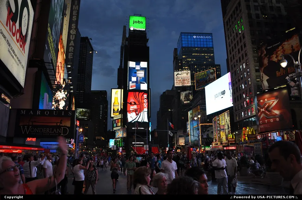 New York, Times Square, right after an heavy rain shower. The sky looks just unreal!