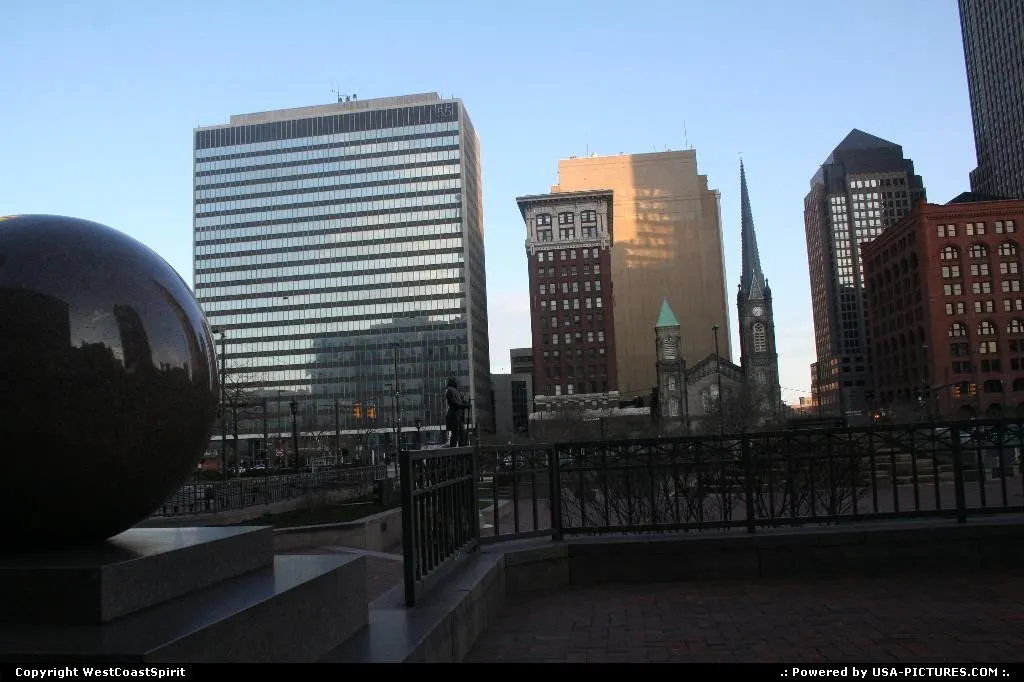 Civic Center in downtown Cleveland, in front of the City Hall