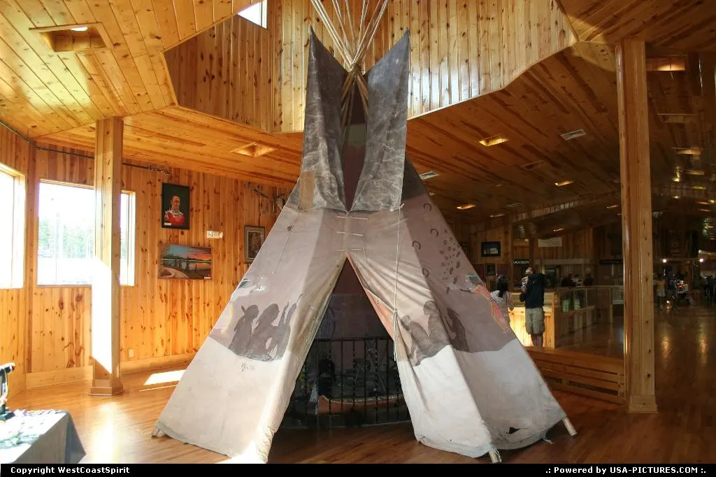 A typical tippie on display at the Crazy Horse Monument Museum