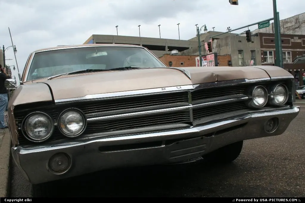 Old buick just parked closed famous beale street