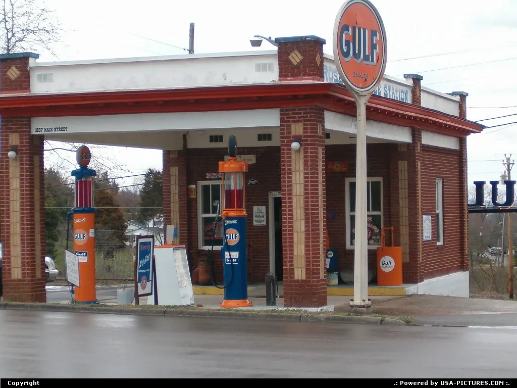 Tazewell, TN.Restored gas station