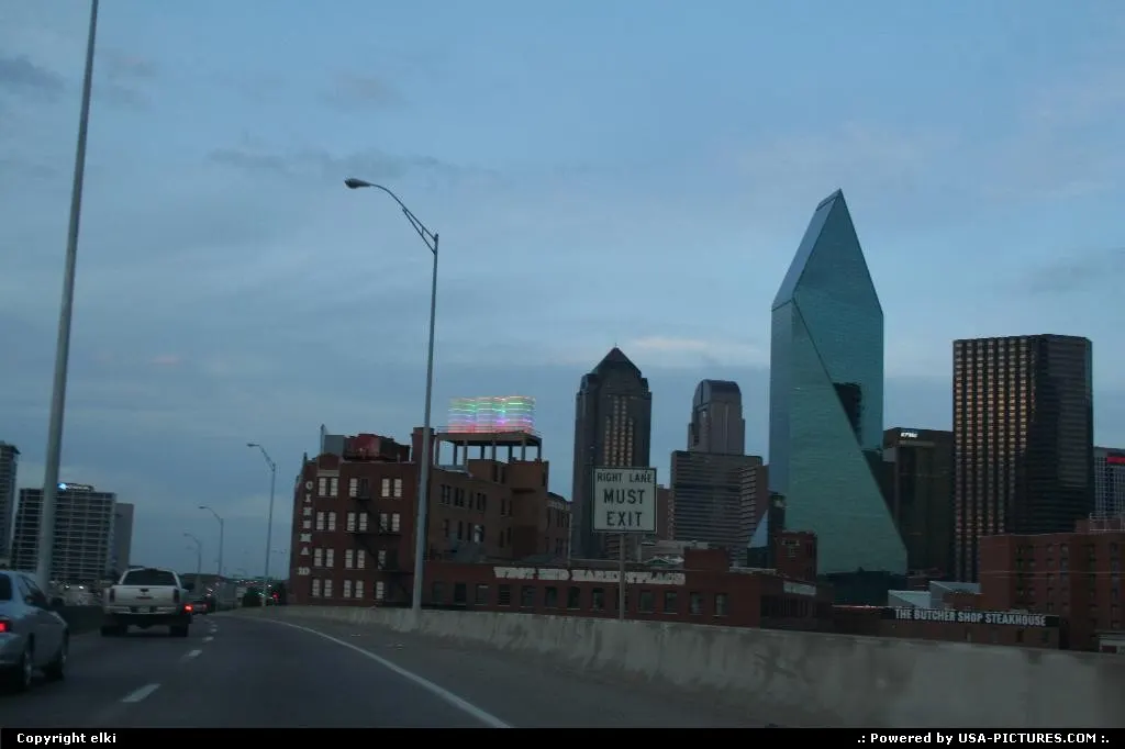 Entering downtown Dallas