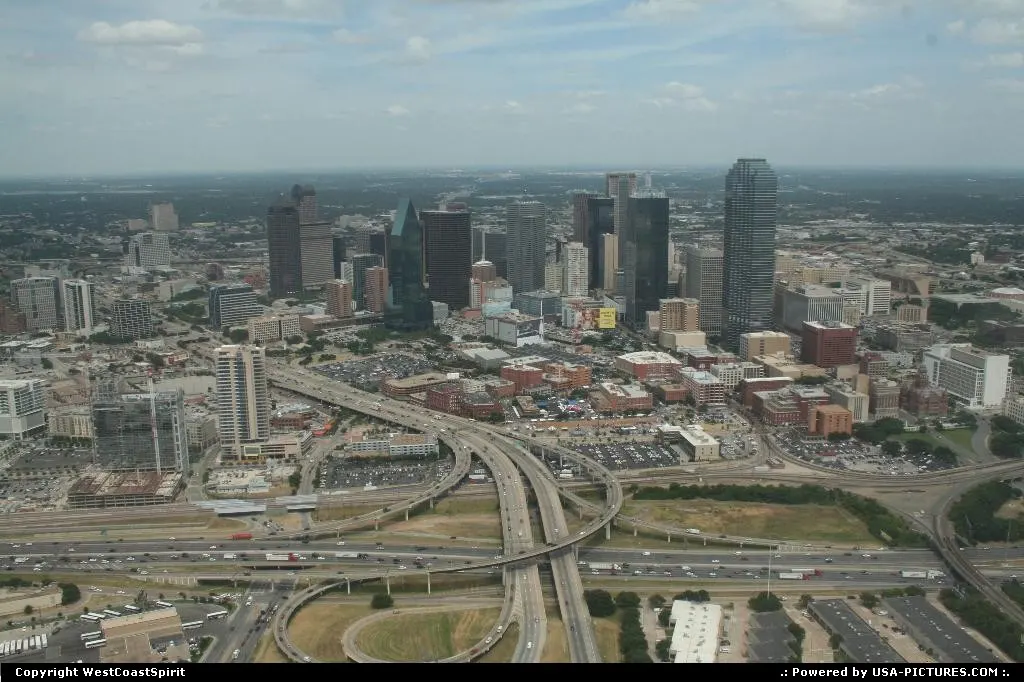 Downtown Dallas from above
