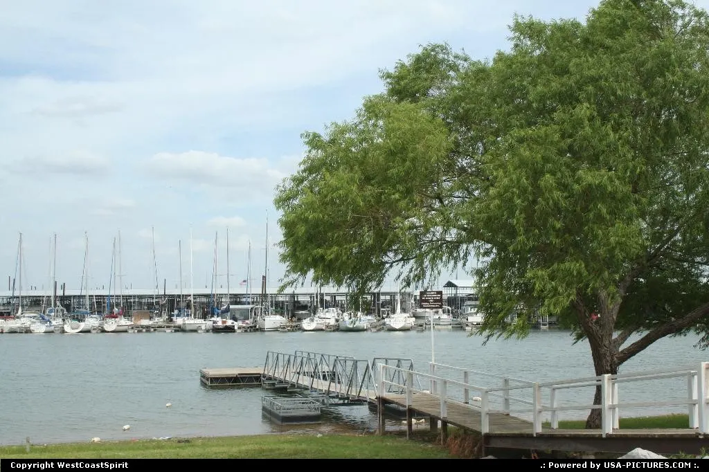 A marina at Lewisville lake