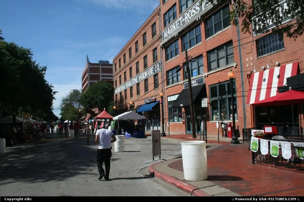 a street near art district, a fair is on progress
