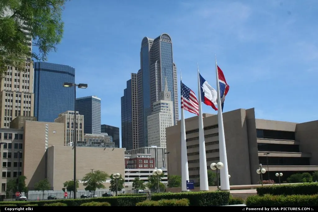 Us flag, dallas flag, texas flag