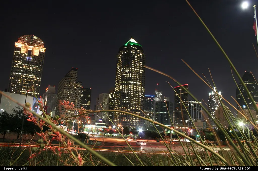 Night view of downtown dallas