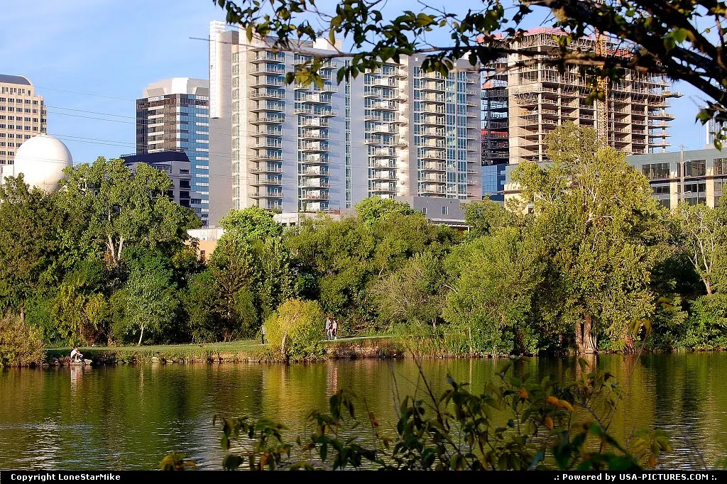 Lady Bird Lake and the Lady Bird Lake Hike and Bike Trail.