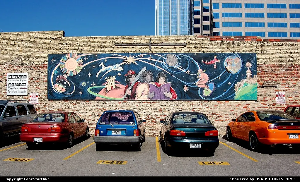 Mural on Congress Avenue downtown