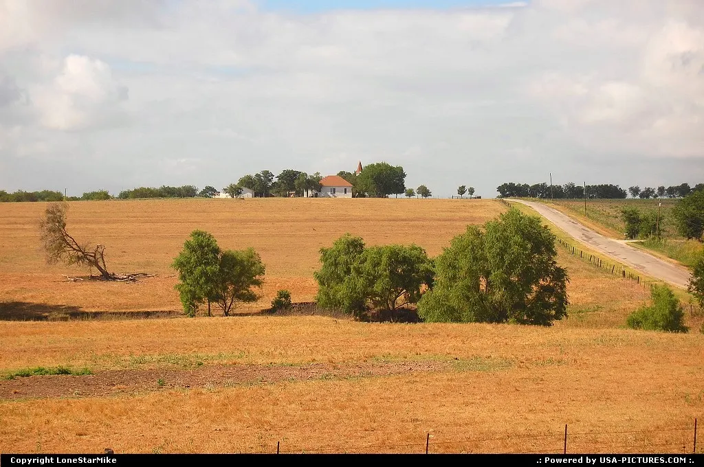 Rural scene in Central Texas photographed from Amtrak's Texas Eagle
