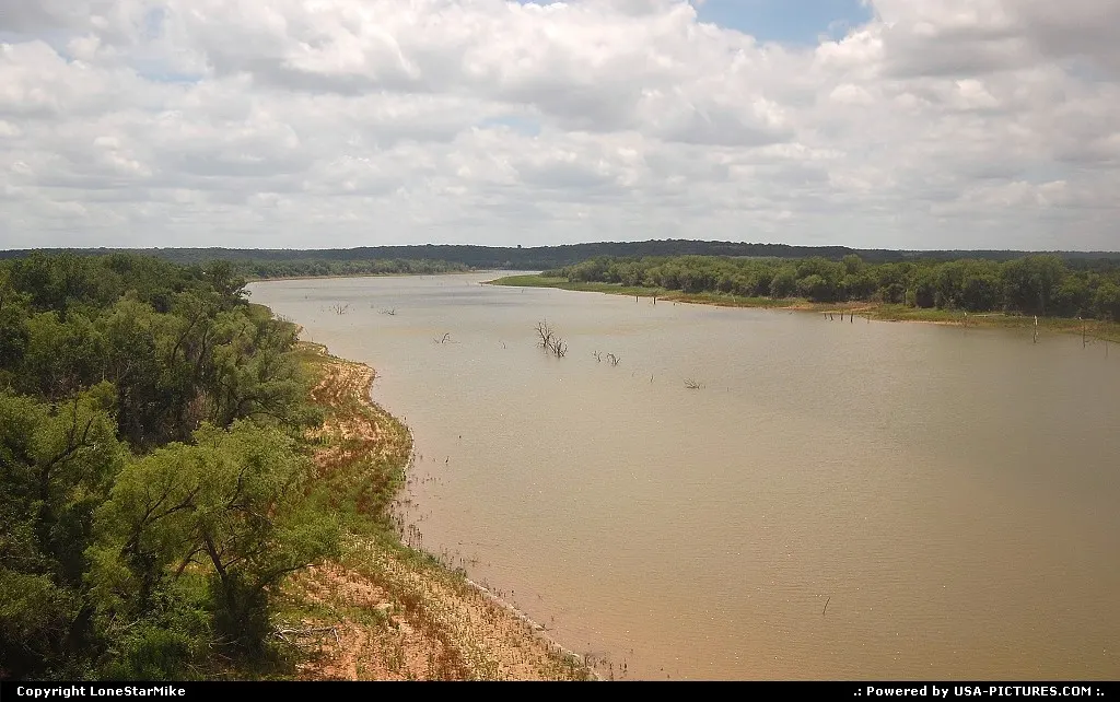 Crossing over the Brazos River in Central Texas while onboard Amtrak's Texas Eagle.