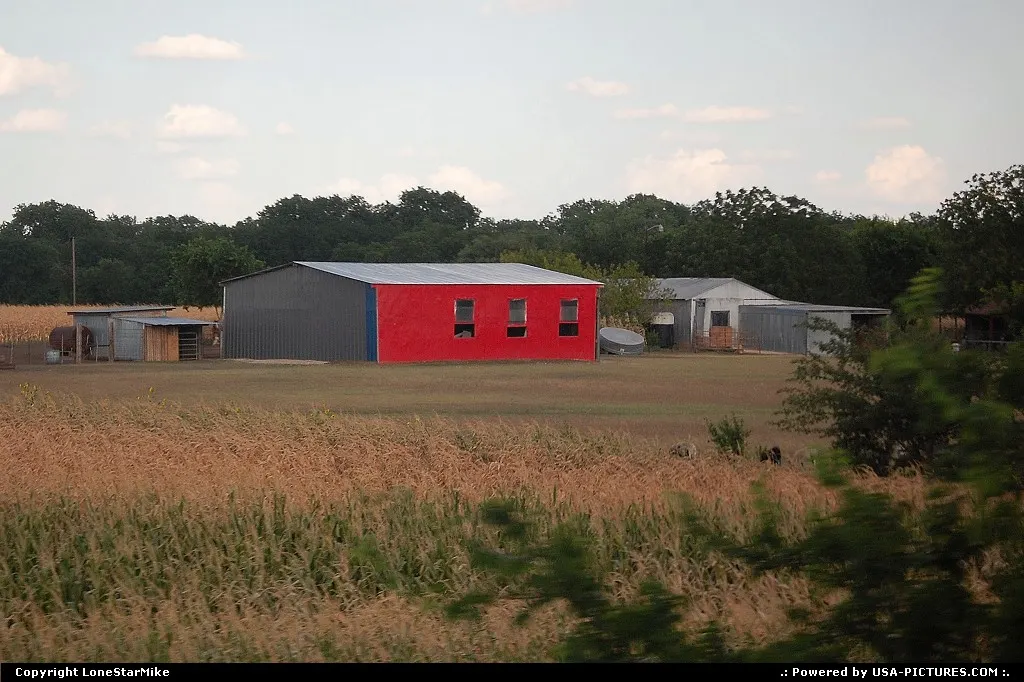 Rural scene in Central Texas. Photographed from Amtrak's Texas Eagle.