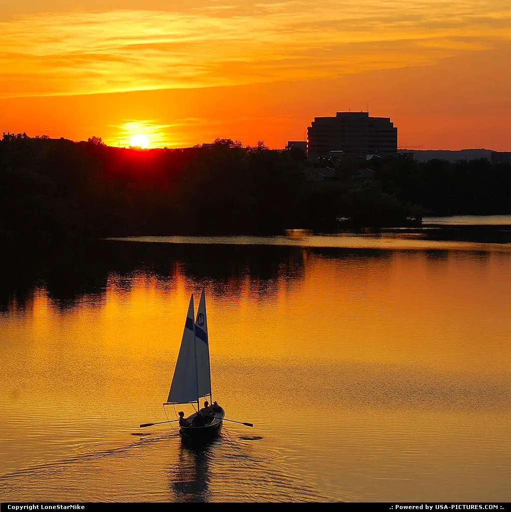 Lady Bird Lake at sunset