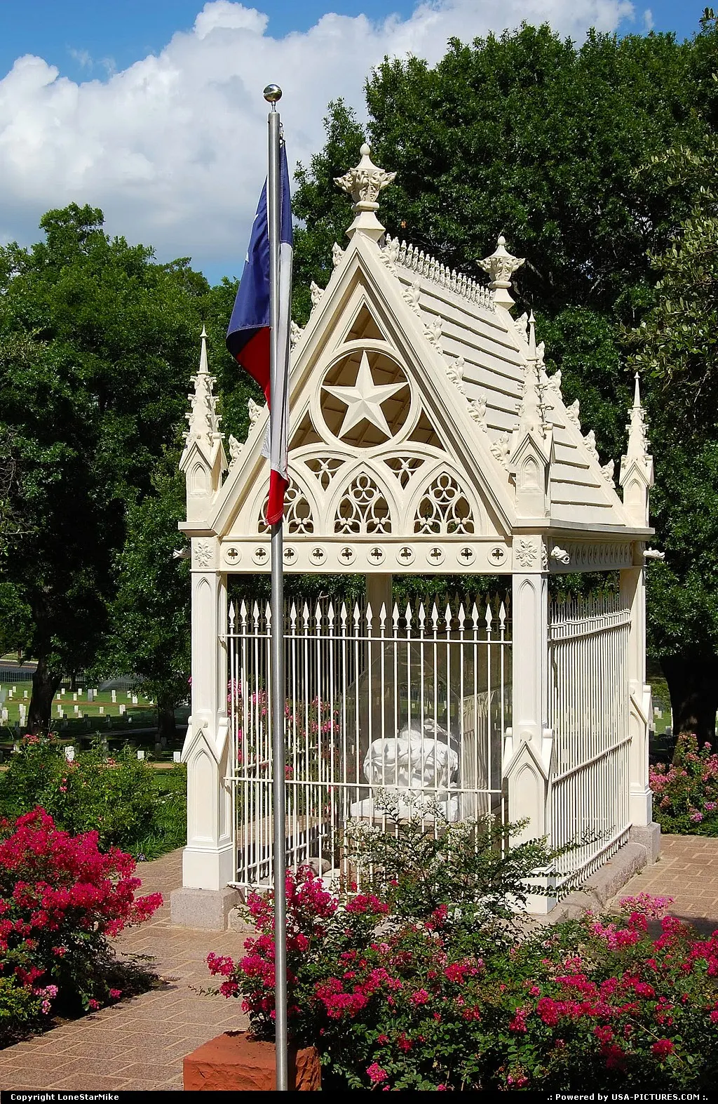 Ornate grave at the Texas State Cemetery