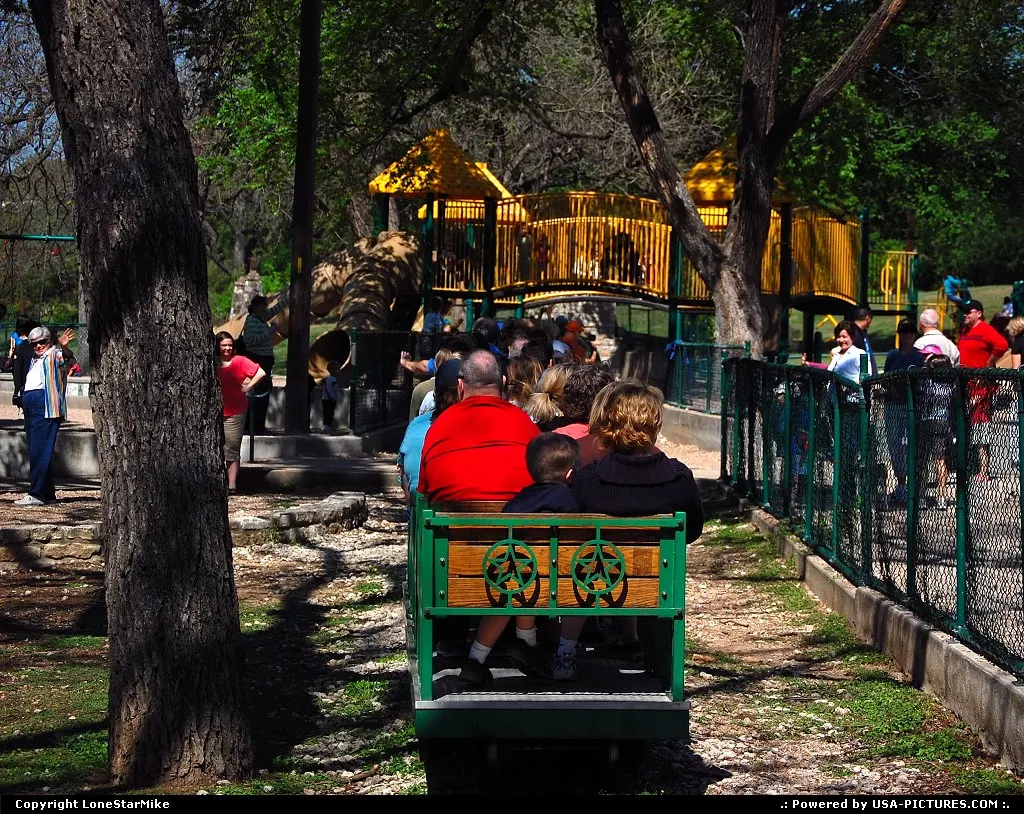 The Zilker Zephyr - a kiddie train that runs through Zilker Park