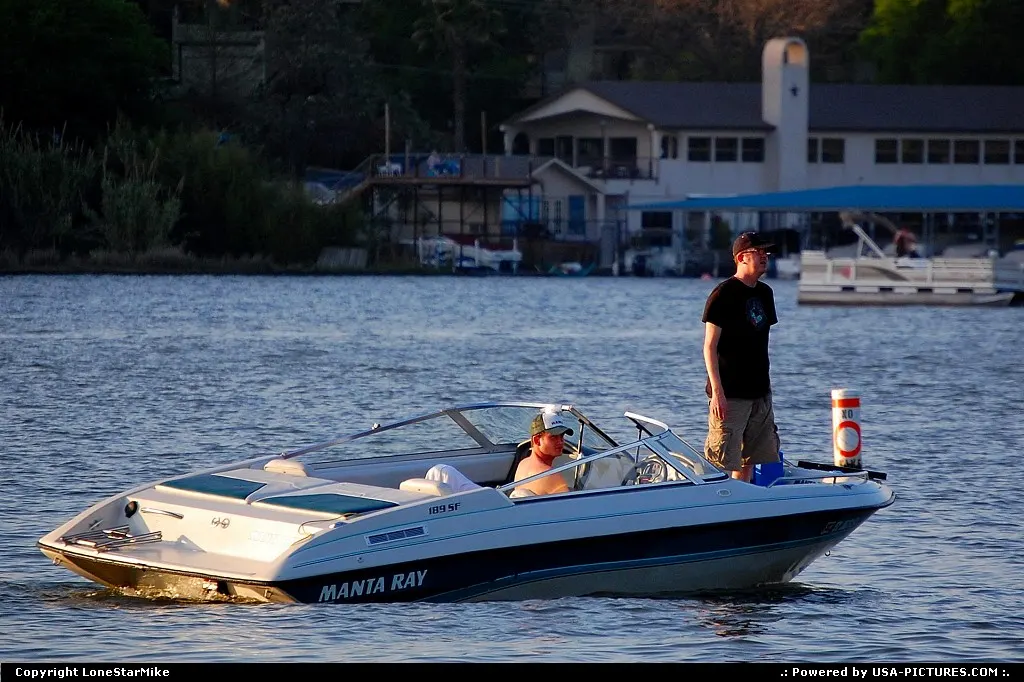 Boaters on Lake Austin