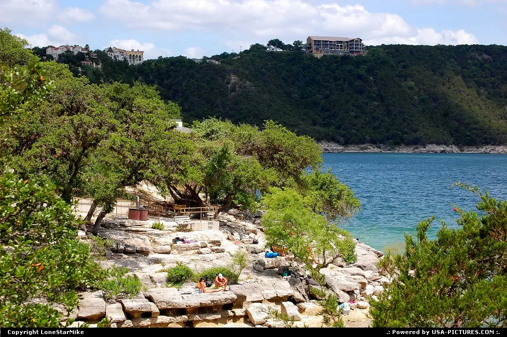 Hippie Hollow at Lake Travis - where nude sunbathing is allowed