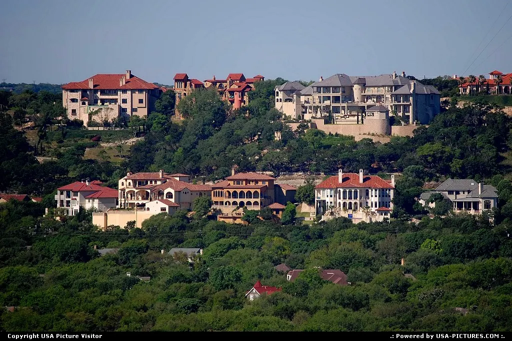 Expensive homes overlooking Lake Austin