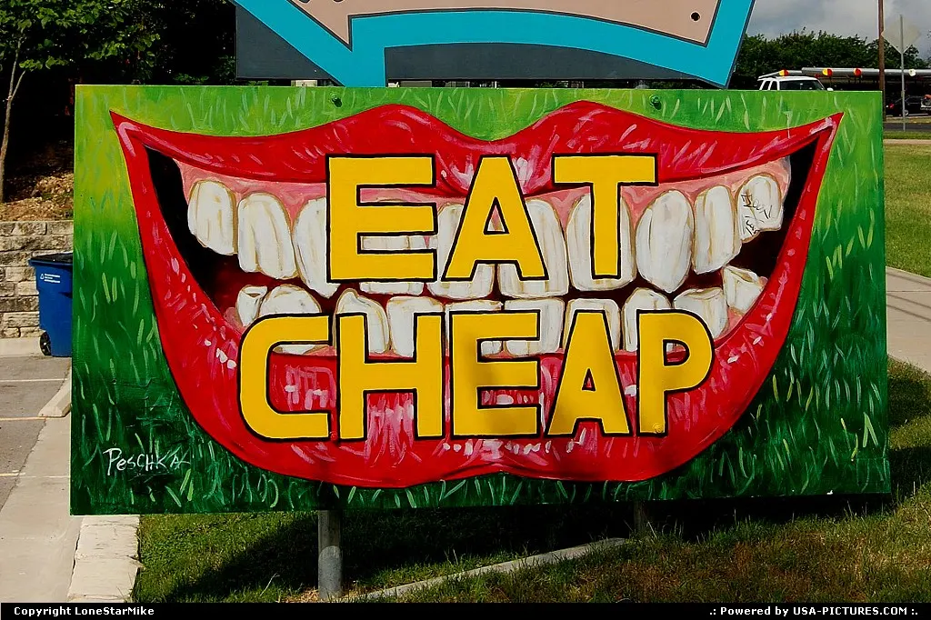 Sign at Maria's Taco Express on S. Lamar Blvd.