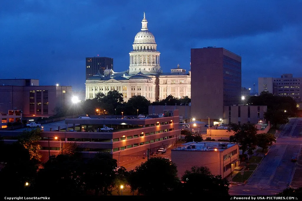 Texas State Capitol from Brackenridge Hospital parking garage