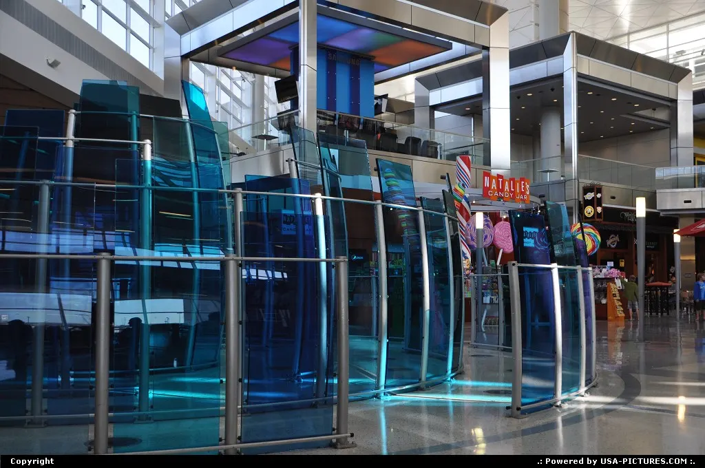A sculpture around gate 11-14 cluster in Dallas FortWorth (DFW) distinctive terminal.