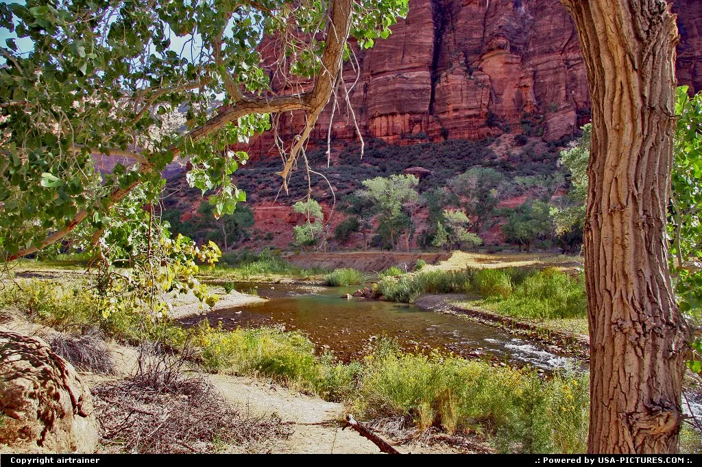 Zion National Park. The Grotto, your gateway to Angels Landing trail.
