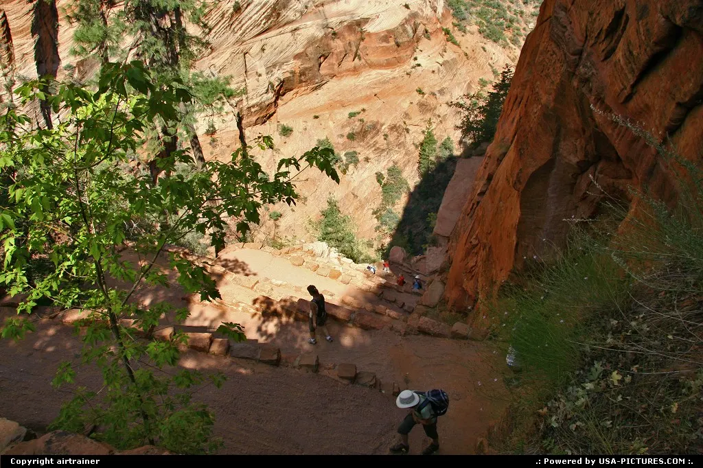 Zion National Park. Getting higher on Angels Landing trail...