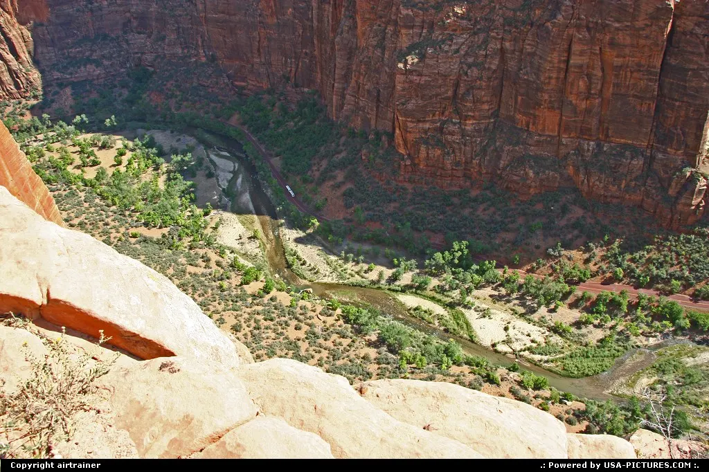 Zion National Park. A breathtaking Angels Landing trail.