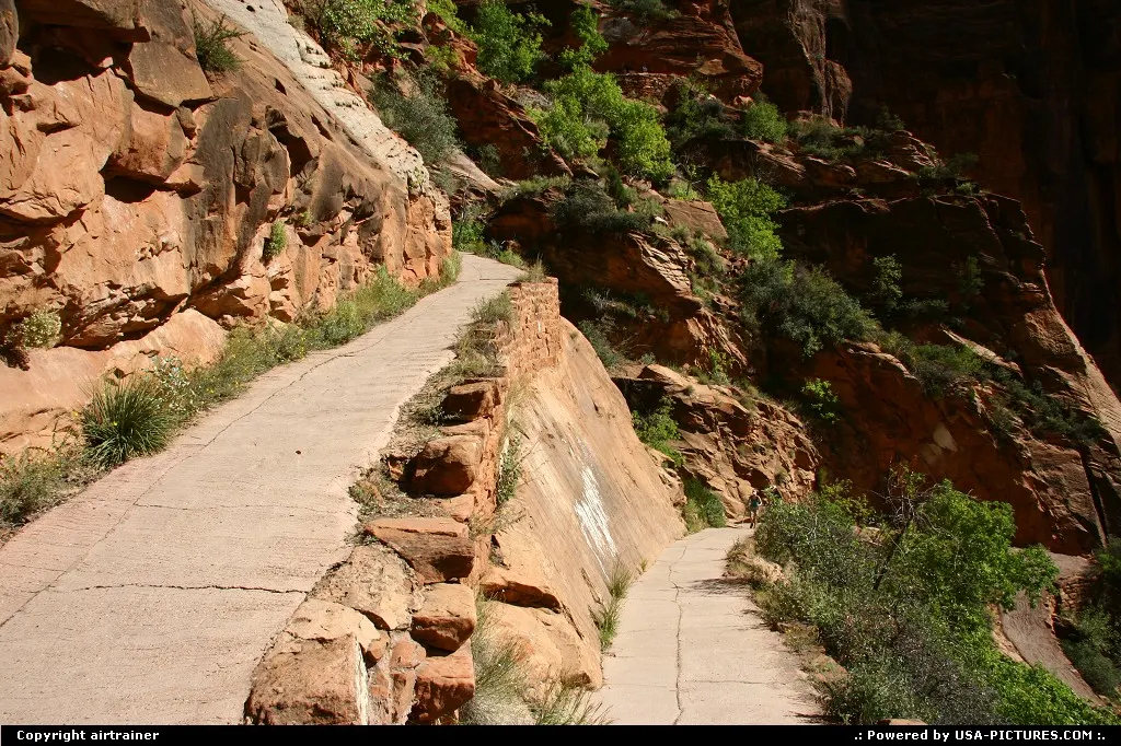 Zion National Park. A close-up of the Agels Landing trail.
