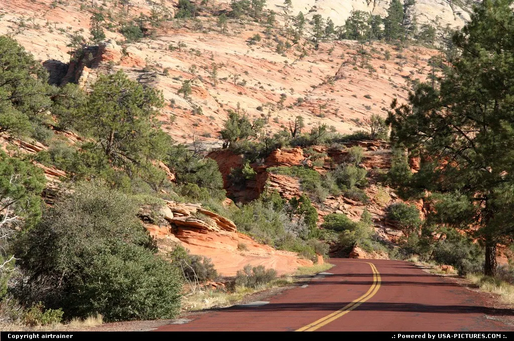 Colors of Zion. The asphalt is intentionally red to match with the surrounding colors...