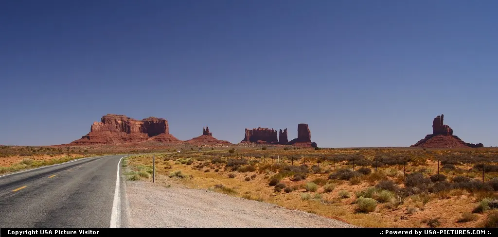Around Monument Valley, on the road 163.