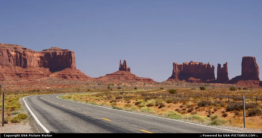 Around Monument Valley, on the road 163.
