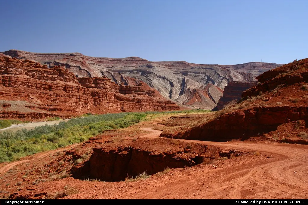 The valley of the San Juan river, around Mexican Hat.
