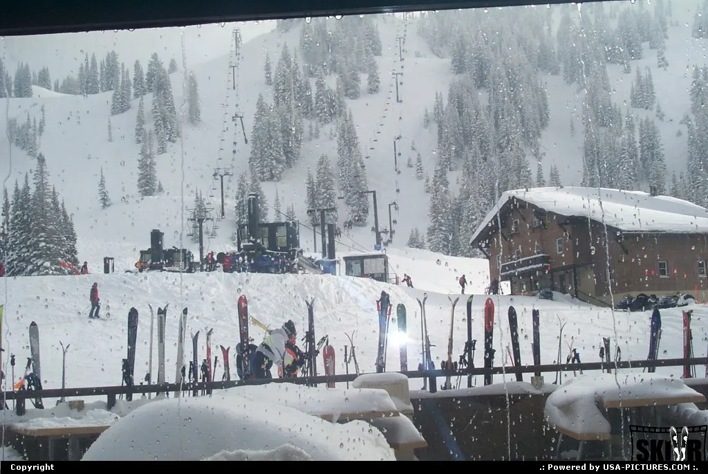 View from Wildcat Base during a snowy day, Winter 2001