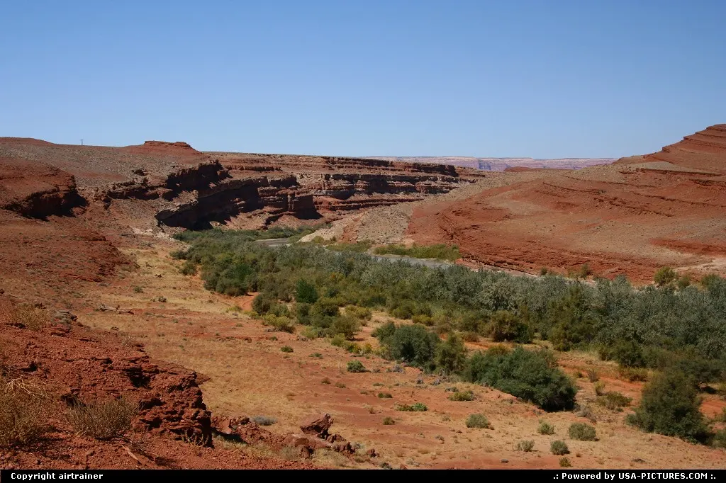 The valley of the San Juan river, around Mexican Hat.