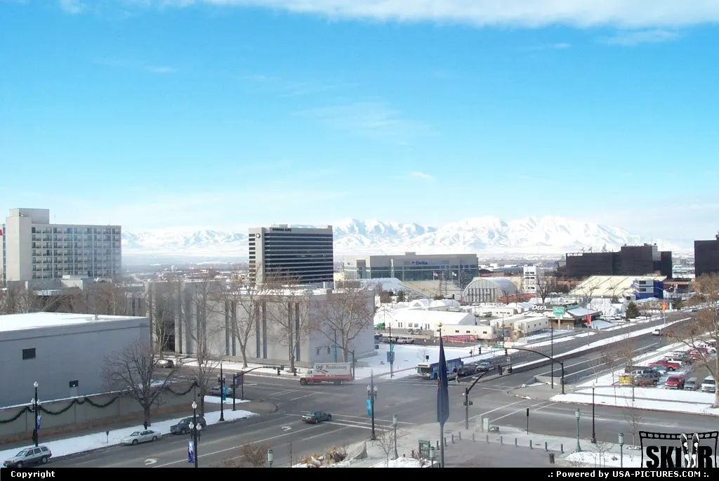 View toward Sport Delta Center from Convention Center Building