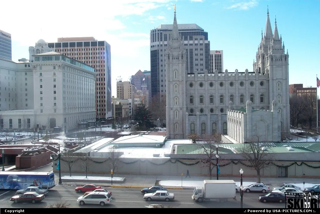 View at Temple Square from Convention Center