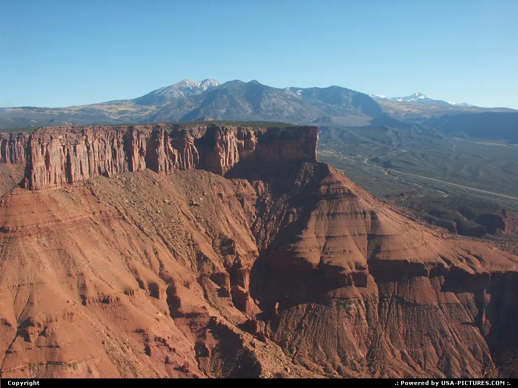 Arches National Park from above, during our