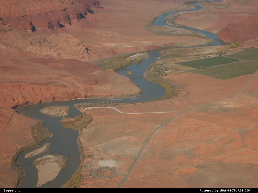 Arches National Park from above, during our