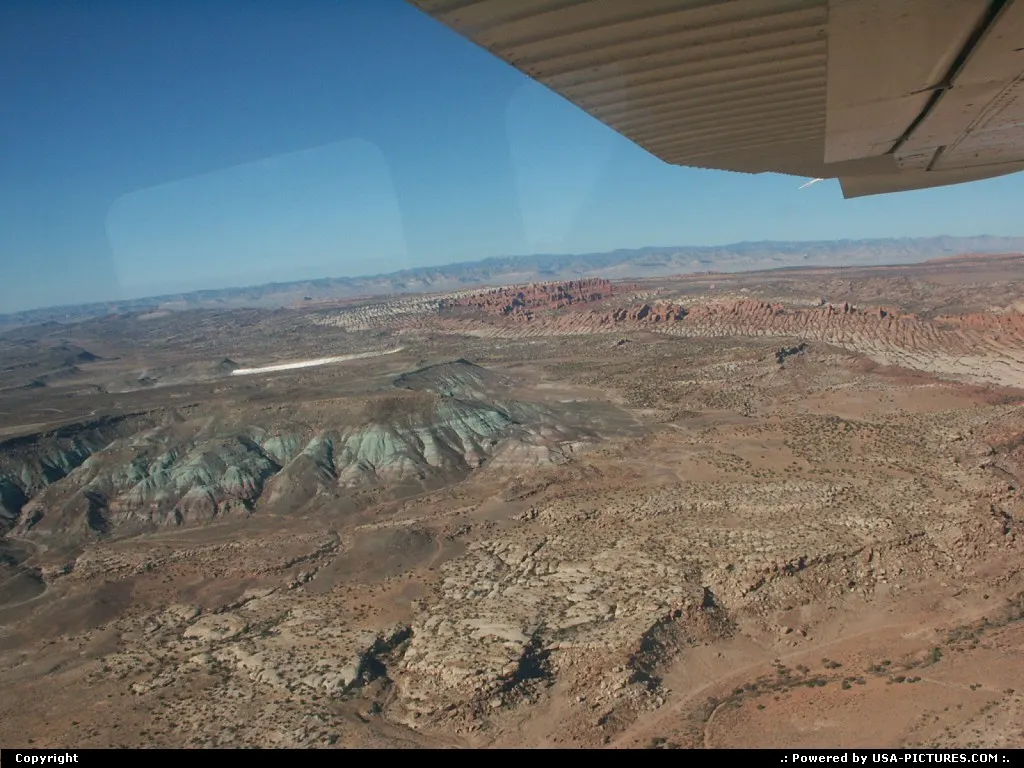 Arches National Park from above, during our