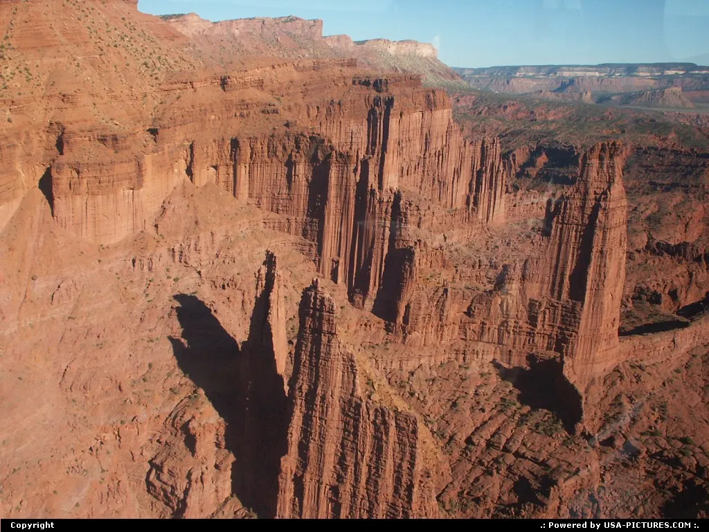 Arches National Park from above, during our