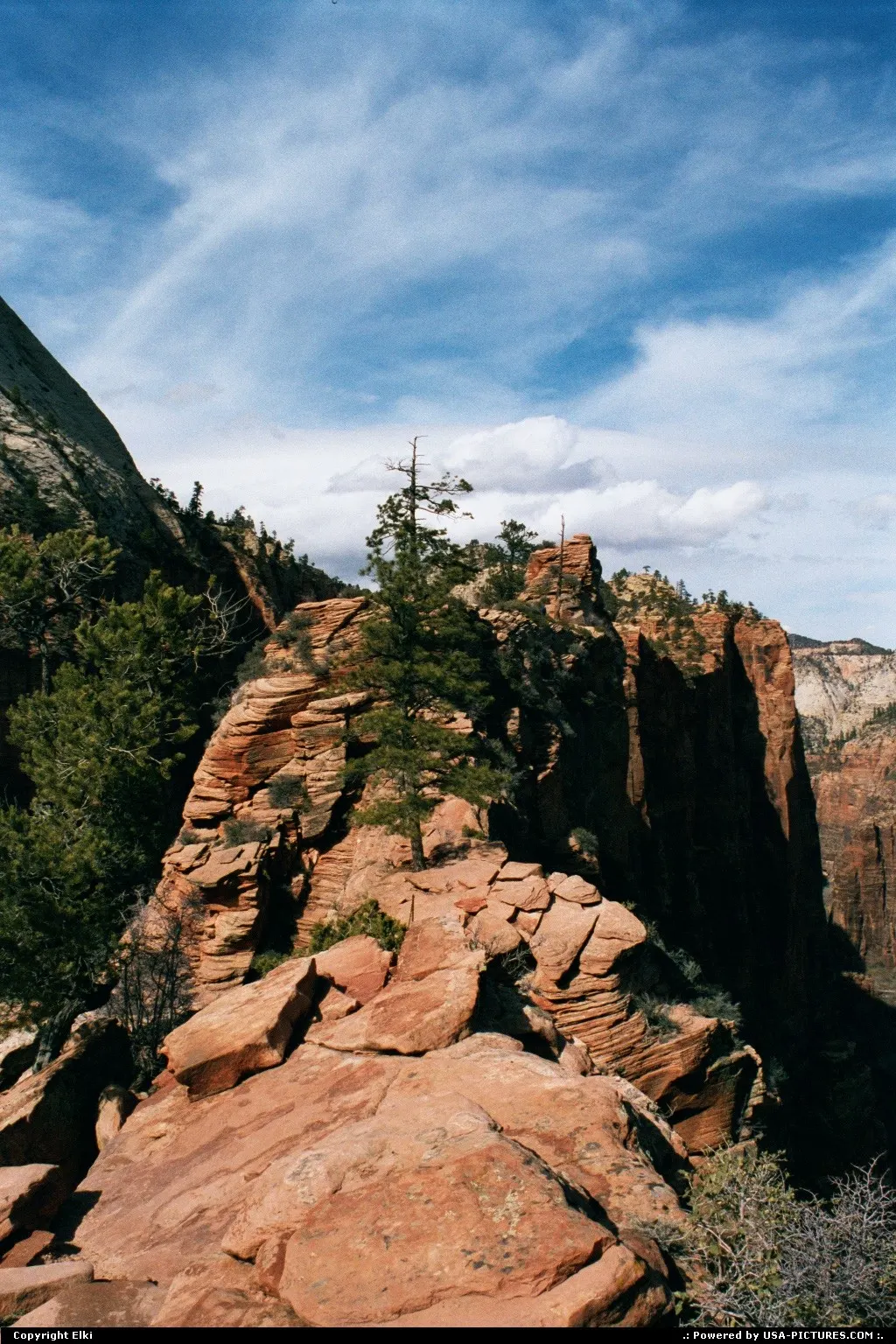 The Angels Landing trail