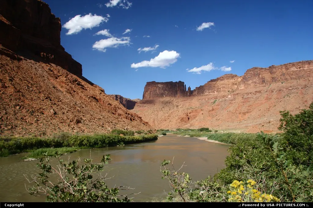 The Colorado River along the Scenic Byway 128 from Moab.