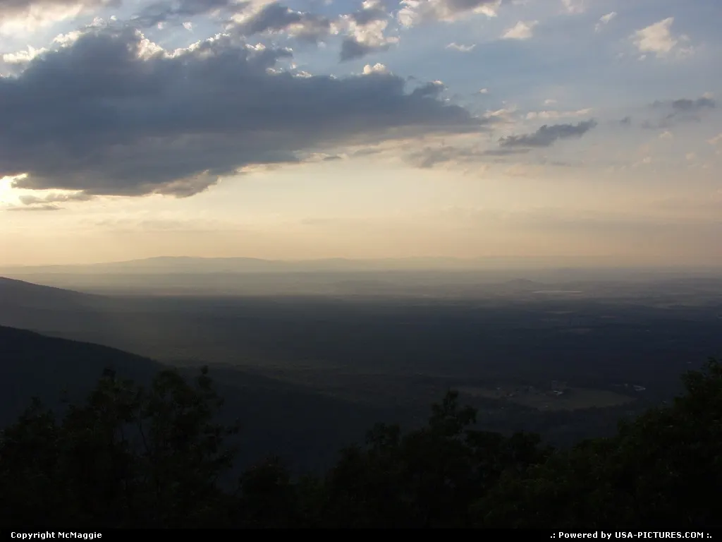 Sunset, Rock Point Overlook, (overlooking Waynesboro, Virginia), Blue Ridge Parkway, Ap...