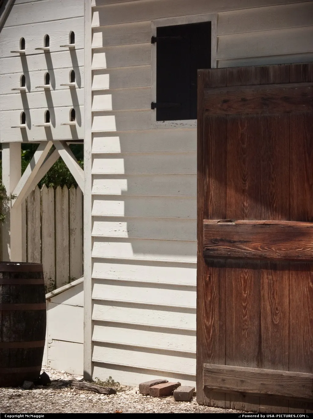 Barn and outbuildings, Prince George Street, Colonial Williamsburg, Williamsburg, Virgi...