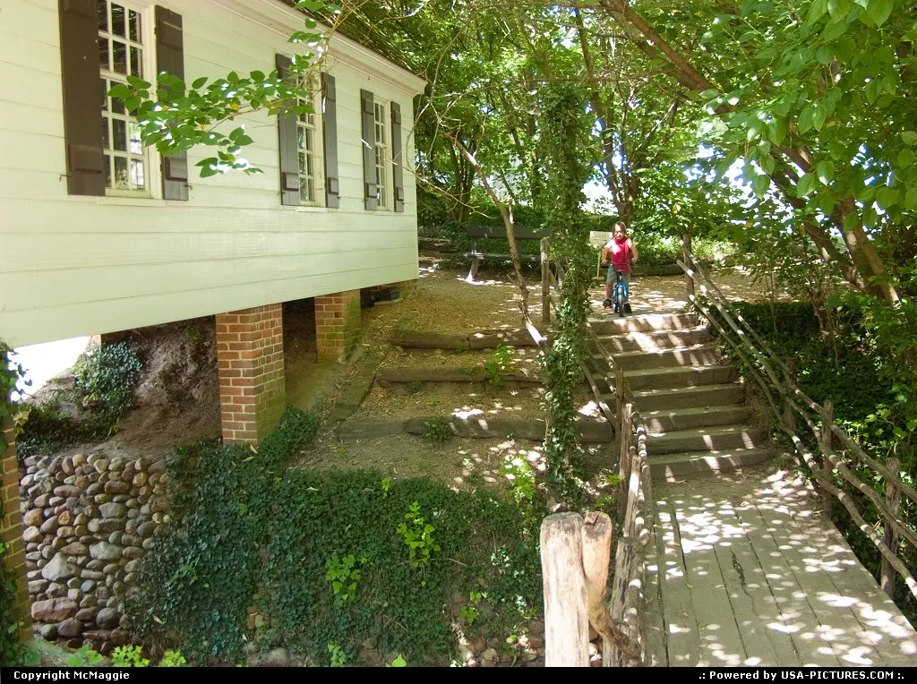 Cabinetmaker's Shop, rear view, Nicholson Street, Colonial Williamsburg, Williamsburg,...